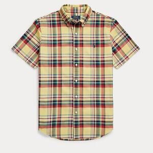 Polo Ralph Lauren Plaid Oxford Shirt Men’s Medium Classic Fit Preppy Cotton SS